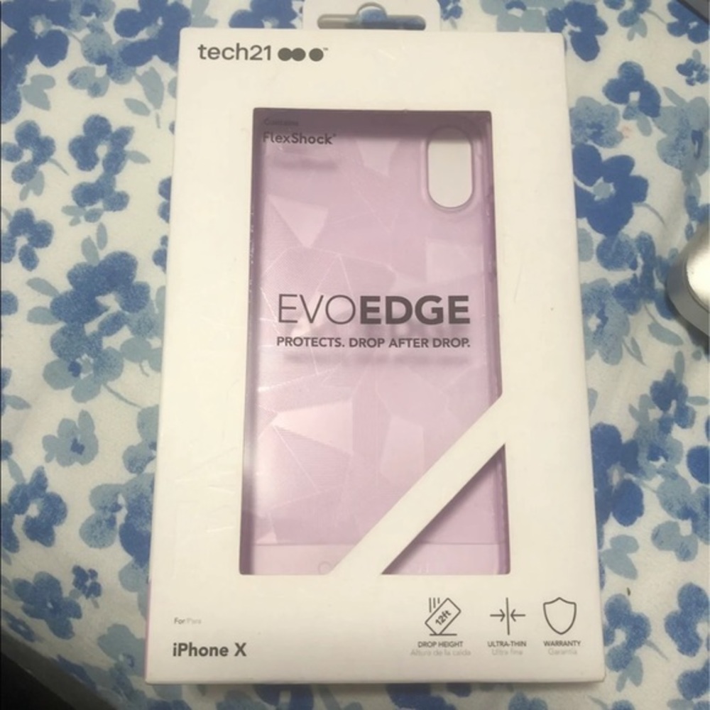 Tech 21 Evo Edge Orchid Pink Apple iPhone X Cell Phone Case